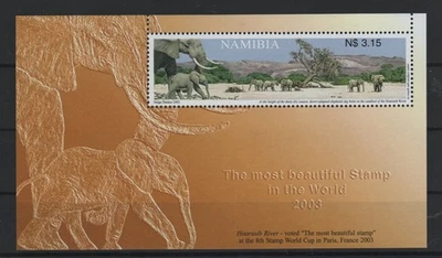 Namibia 2003 Elefantes del Desierto Sello Ganador de la Octava Copa Mundial MS MNH Foto 1 de 2