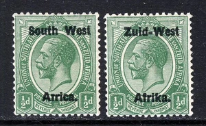 SOUTH WEST AFRICA King George V 1923 ½d. Green Overprinted Separated SG 1 MINT - Picture 1 of 2