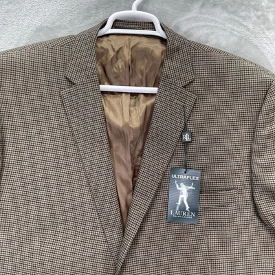 Blazer Ralph Lauren Para Hombre Talla 54L Informal Diente de Perro Grande Deportivo Abrigo Chaqueta Traje Foto 1 de 4