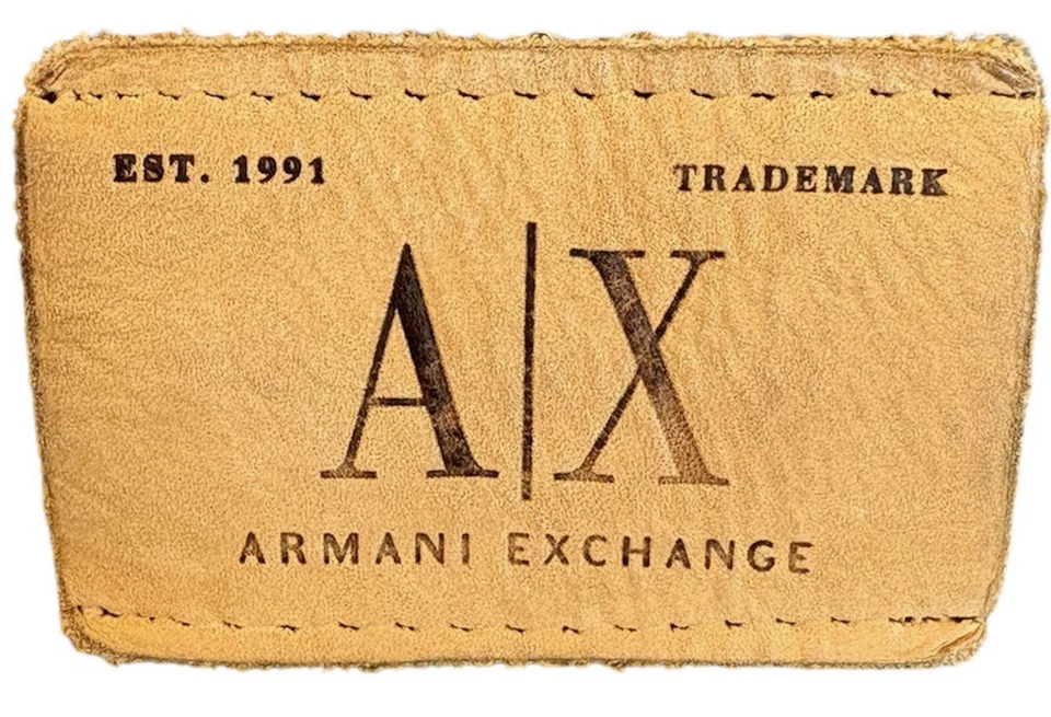 Authentic A/X Armani Exchange Replacement Leather Sew On Patch Vintage Logo - Image 1 of 4