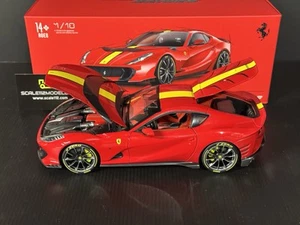 Ferrari 812 Competizione 2021 Rosso Corsa 1/18 Scale Diecast Model Car Burago - Picture 1 of 13