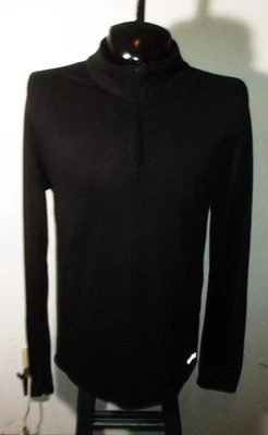 OMNI-WOOL черный длинным рукавом шерсти тепловой 1/2 молнии Джерси верхний размер XL - Изображение 1 из 4