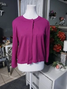 Kasper leichter Pullover vorne offen Langarm himbeerefarben Medium - Bild 1 von 7