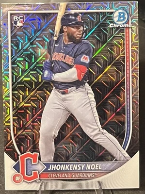 2025 Bowman Chrome - Jhonkensy Noel #81 Chrome Mojo Refractor (RC) CLE Guardians - Image 1 of 2