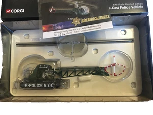 Corgi America's Finest Bell 47 NYC Police W/pontoons 1:48 Die Cast Helicopter - Picture 1 of 3