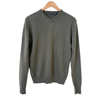 Suéter de Cachemira Colección Saks Fifth Avenue Para Hombre Talla L Verde Oliva Preppy  Foto 1 de 4