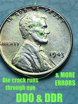 1943 Steel Wheat Penny Doubling - Image 1 of 4