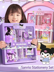 Caja de regalo de papelería Sanrio Kuromi Melody Cinnamoroll niñas escuela primaria 12 tartas - Imagen 1 de 21