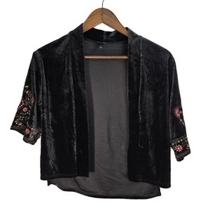 Kids Art Class Velvet Embroidered Cardigan Girls Medium - Picture 1 of 6