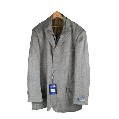 Nuevo abrigo chaqueta de lana Inserch para hombre talla 48L espiga forro extraíble Jimmy Foto 1 de 4