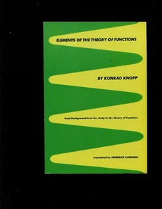 Dover-Bücher zur Mathematik: Elemente der Funktionstheorie von Konrad Knopp - Bild 1 von 1