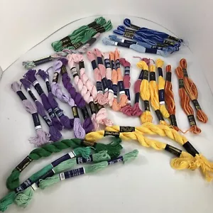 DMC and Janlynn cotton Floss Thread, LOT of 37 as shown - Picture 1 of 10