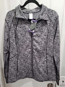 Member's Mark Women's Gray Zip Up Athletic Textured Lightweight Jacket XXL - Picture 1 of 5