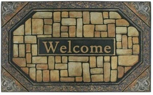 Welcome Heavy Duty Doormat for Front Door Entrance With Non Slip Rubber backing - Picture 1 of 42