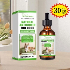 Dog Antibiotics,Antibiotics for Dogs,Natural Dog Antibiotics Drops Supports 60ml - Picture 1 of 12