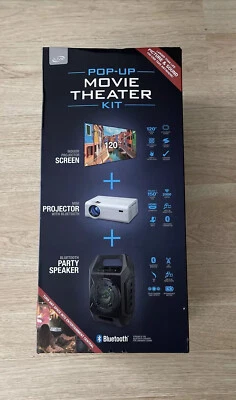 Pop-Up Movie Projector + Bluetooth Speaker w/ Theater Screen (THE2021BDL) - Image 1 of 2