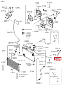 Genuine/OEM 254202B200AAA HOSE-ATA OIL COOLING(FEED) for Hyundai Santa Fe CM 06 - Picture 1 of 1