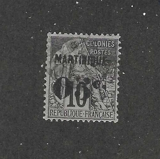 MARTINIQUE - 12 - USED - 1890- "MARTINIQUE - 05c" O/P ON FRENCH COLONIES STAMP - Image 1 of 1