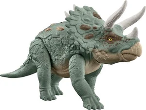 Mattel Jurassic World Gigantic Trackers Actionfigur, Triceratops Dinosaurier Spielzeug - Bild 1 von 6