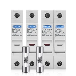 Protector de protección del sistema fotovoltaico de voltaje portafusibles 1P 2P 10*38 mm 1100V TOPV-30 - Imagen 1 de 28