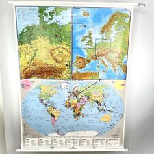 German-Speaking Countries Europa Role Map School Wall Chart 50x60 3/16in 148
