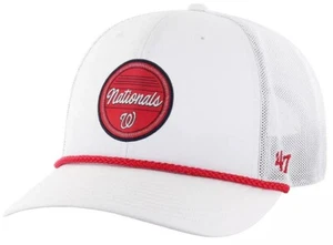 Washington Nationals ‘47 Brand Trucker White Adjustable Mesh Snapback Hat OSFM - Picture 1 of 2