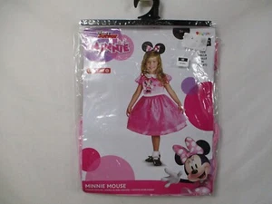Minnie Mouse Costume Girls 3T-4T Medium Disney Halloween Mickey Pink Dress Ears - Picture 1 of 10