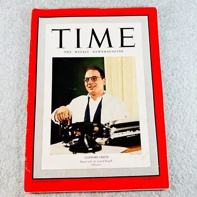 Time Magazine December 5 1938 Clifford Odets Playwright Actor Vintage - Image 1 of 4
