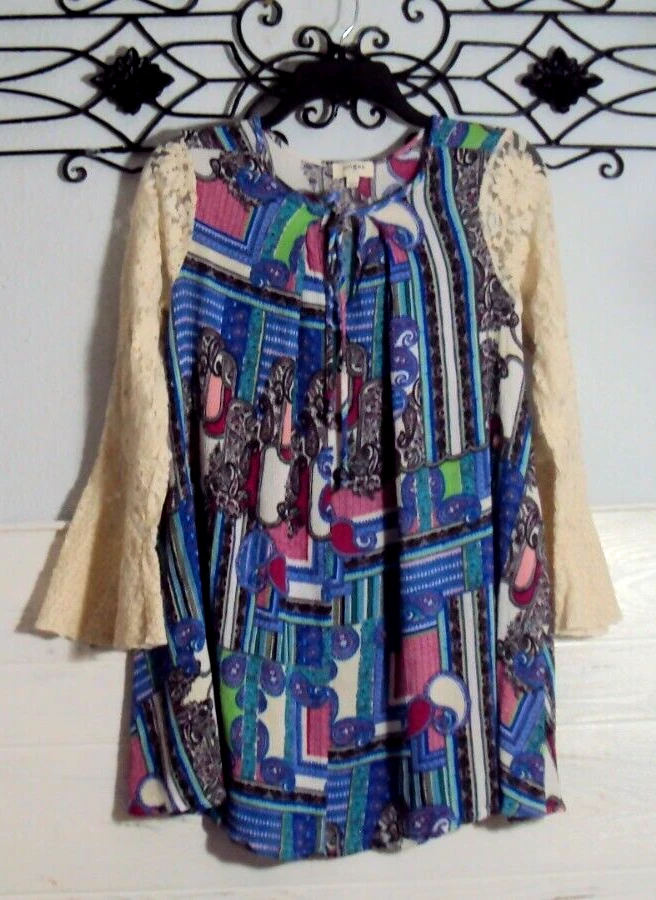 Top túnica mujer UMGEE talla S manga larga multicolor cuello redondo Foto 1 de 4