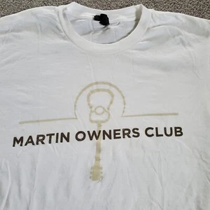 Martin guitar Shirt Mens Medium White Logo Owners Club - Picture 1 of 8