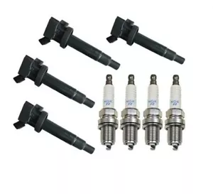 Set of Ignition Coils and Spark Plugs for Toyota Corolla 1.8L 00-08 - Picture 1 of 7