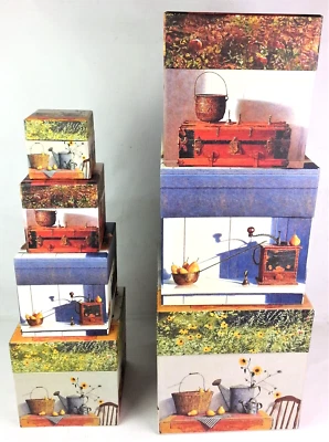 Ned Young Fine Art Nesting Box Set of 7 Bob's Boxes Gathered From The Orchard - Image 1 of 4