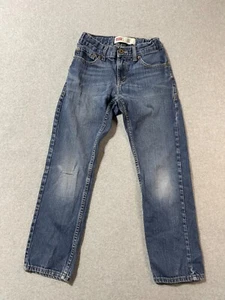 Levis Jeans Youth Boys 511 Size 10 25x25 Regular Fit Slim Straight Cut Dark Wash - Picture 1 of 9