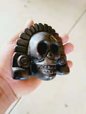 Death Whistle, Skull, Penacho, Loud, Black, Real, Aztec, Original, Hand Crafted.