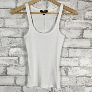J.CREW NWOT Women's Fine Rib White Racerback Tank Top XXS CA388 - Bild 1 von 6