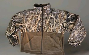 Drake Waterfowl System Jacket Mens XL Camo Fleece Full Zip Hunting Mossy Oak - Picture 1 of 19