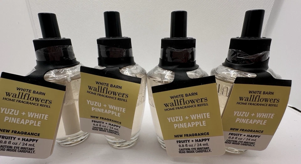 Bath & Body Works Yuzu + White Pineapple Wallflower Fragrance Bulb 0.8 Oz x4 - Image 1 of 1