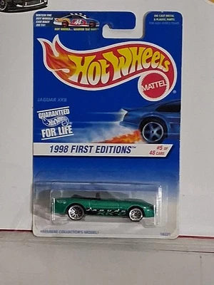 Coche Hot Wheels 1998 primeras ediciones #5 de 48 autos - Jaguar XK8 #639 tarjeta rara B19 Foto 1 de 4