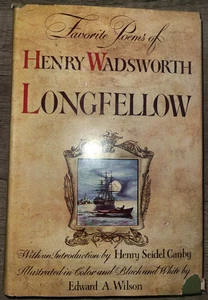 Vtg HC, Favorite Poems of Henry Wadsworth Longfellow, illus. Edward Wilson, 1947 - Bild 1 von 17