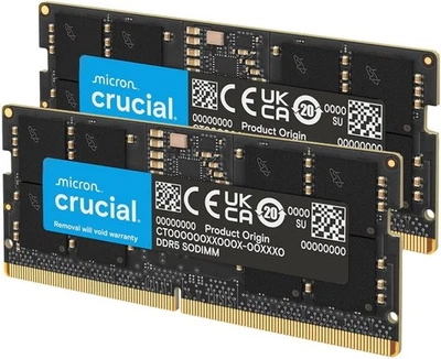 Crucial DDR5 32GB 2x16GB 5600MHz SODIMM Laptop RAM CL46 CT2K16G56C46S5 NEU OVP