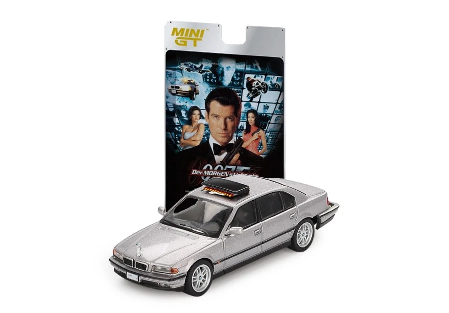Mini-GT 1:64 BMW 750 IL (E39) 007 JAMES BOND TOMORROW NEVER DIES GERMAN V. 1997 - Immagine 1 di 4