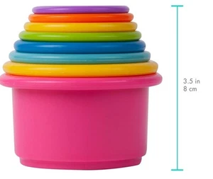 The First Years Baby Stack & Count Cups Stackable/Nesting Toy -Blue - Picture 1 of 7