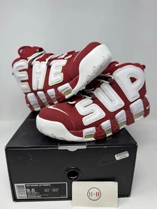 Nike Air More Uptempo Supreme Red 2017 Size 9.5 Authentic Used Rare Hype Mid - Bild 1 von 11