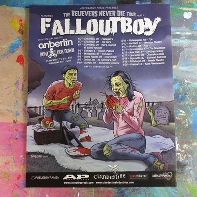 FALL OUT BOY ANBERLIN Zombie Magazine Promo Concert Tour 2005 Retro Original - Image 1 of 4