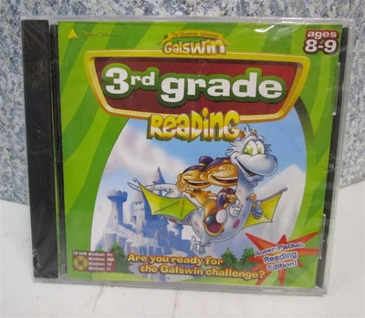 Software PC Galswin 3rd Grade Reading Ages 8-9 NEW SEALED Jewel - Image 1 of 2
