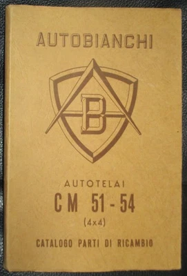CATALOGO PARTI DI RICAMBIO ORIGINALE AUTOCARRO AUTOBIANCHI CM 51 - 54 - NOS - Immagine 1 di 4