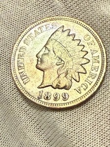 1899/99 Native America Indian Head Penny FULL LIBERTY COIN 125 YEAR Old - Picture 1 of 2