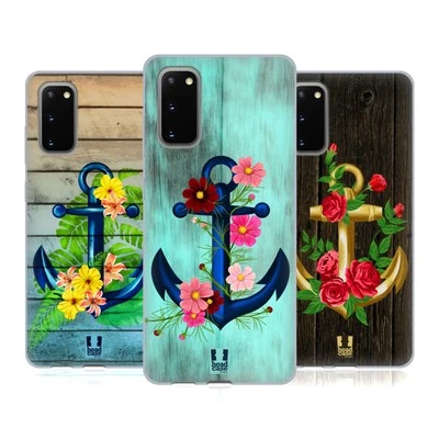 FUNDA HEAD CASE DESIGNS ANCLAJES Y FLORES GEL SUAVE PARA TELÉFONOS SAMSUNG 1 Foto 1 de 4