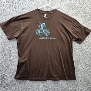 Sweeny Todd T Shirt American Apparel Made in USA Vintage 2XL Brown - Picture 1 of 11
