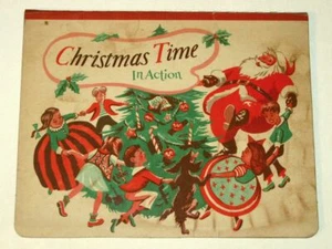 Rare 1949 CHRISTMAS TIME in ACTION Children's Pop-Up Book! William Tilley Art! - Picture 1 of 12